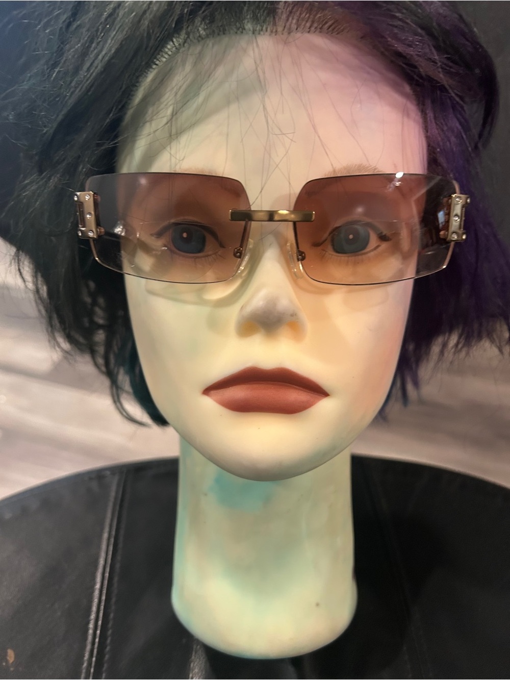 Rimless Gradient Brown Women's Sunglasses and READERS 2.75 combo